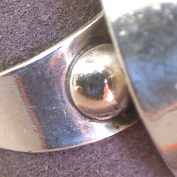 Large Sterling Silver & Aventurine Modernist Ring (Size 7.75) - Picture 13 of 17